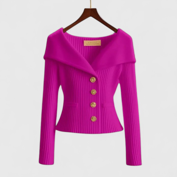 Lallie - Longline Ribbed Knit Cardigan