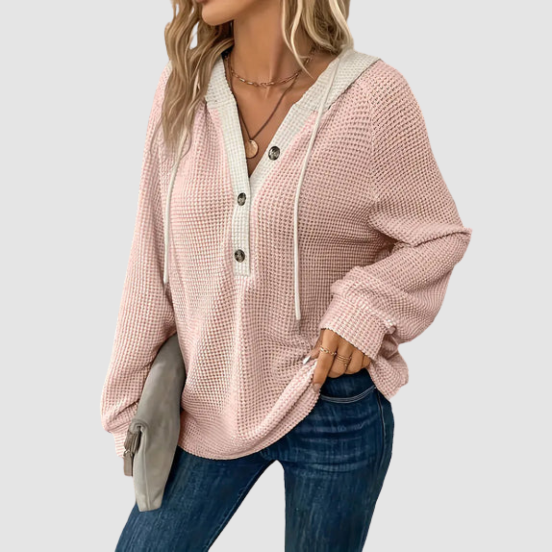 Romaine - Knitted Long-Sleeve Hooded Top