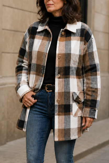 Mireille - Relaxed Checked Shirt Jacket