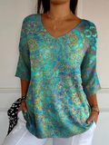 Ariane | Retro Art Print Long-Sleeve Pullover