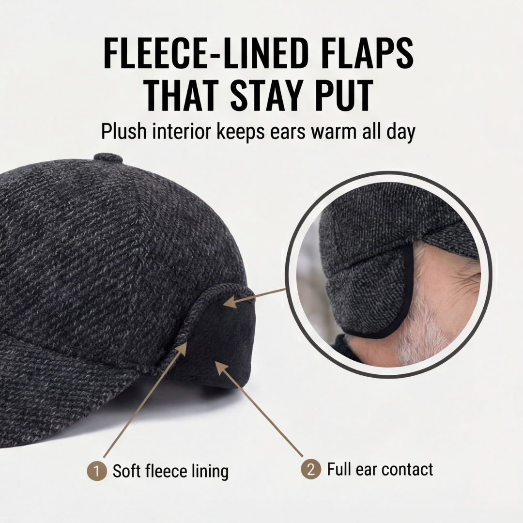 Coldguard - Fleece Lined Cap with Ear Flaps