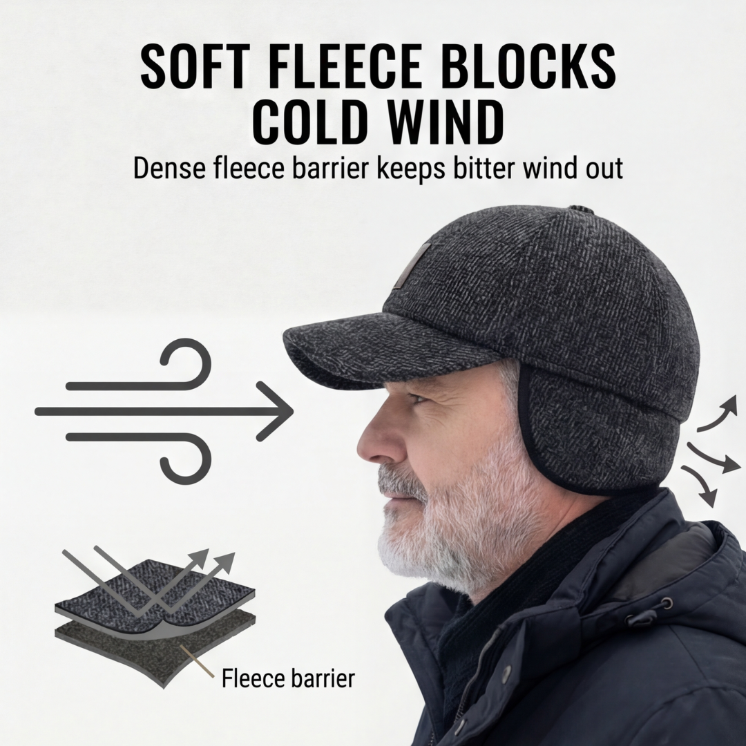 Coldguard - Fleece Lined Cap with Ear Flaps