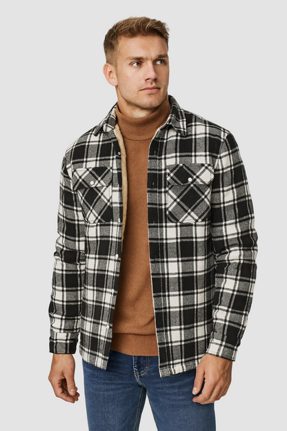 Hendrik - Check Pattern Fleece-Lined Gilet