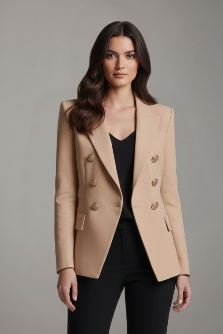 Augustine - Double-Breasted Gold-Button Blazer
