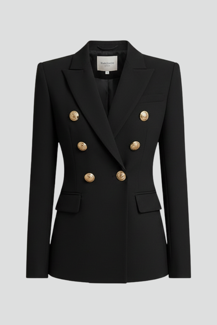 Augustine - Double-Breasted Gold-Button Blazer