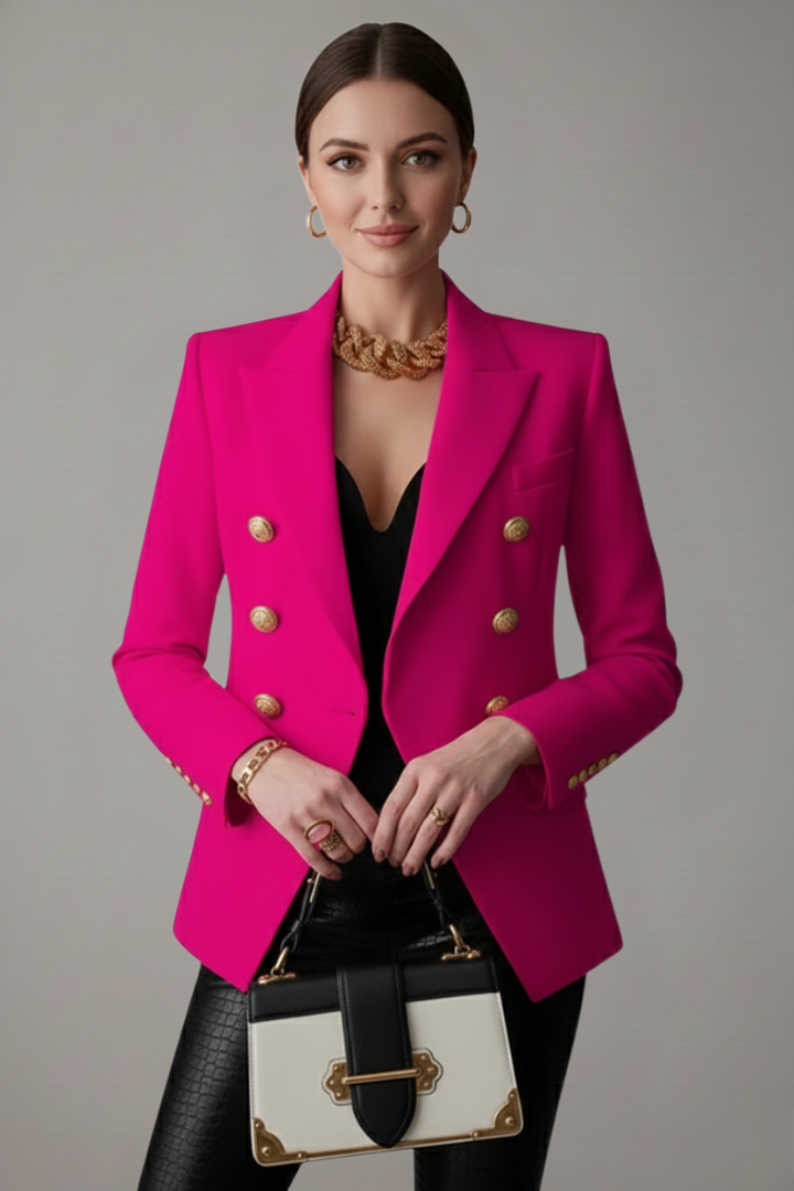 Augustine - Double-Breasted Gold-Button Blazer