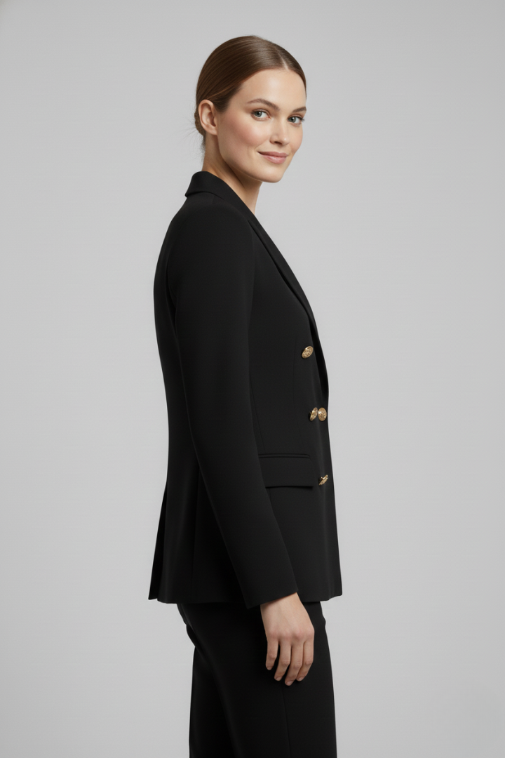 Augustine - Double-Breasted Gold-Button Blazer