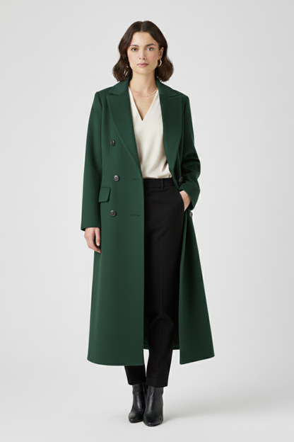 Clarisse - Notched-Lapel Button-Front Coat