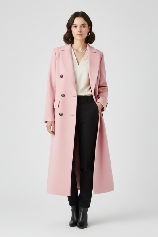 Clarisse - Notched-Lapel Button-Front Coat
