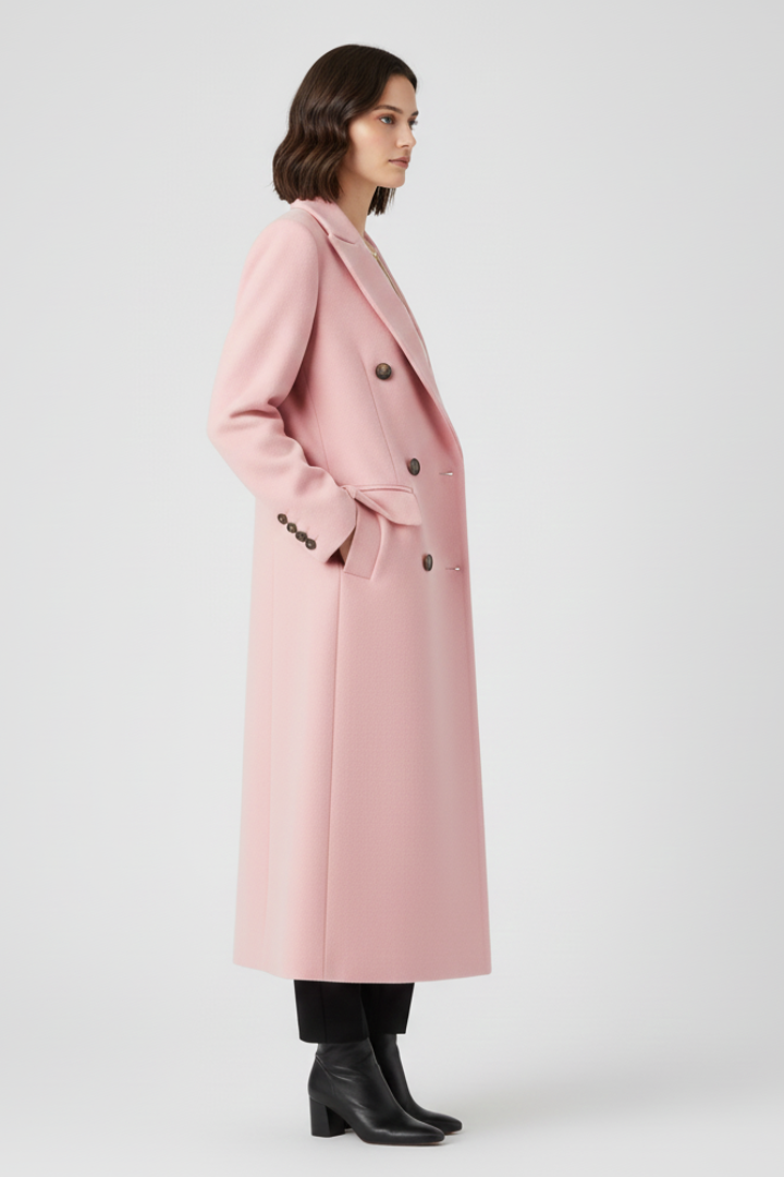 Clarisse - Notched-Lapel Button-Front Coat