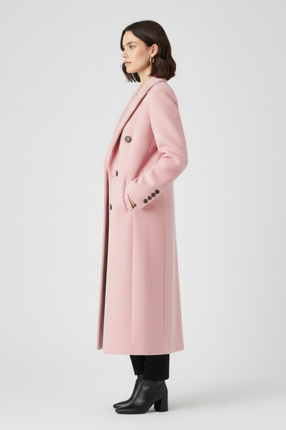 Clarisse - Notched-Lapel Button-Front Coat