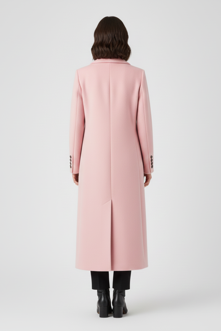 Clarisse - Notched-Lapel Button-Front Coat