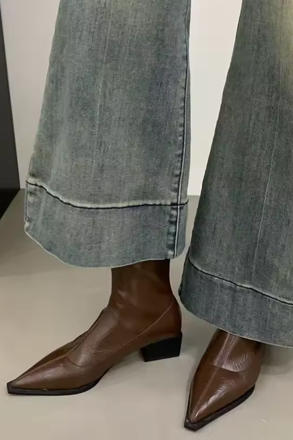 Lucinda - Pointed Toe Slip-On Ankle Boots