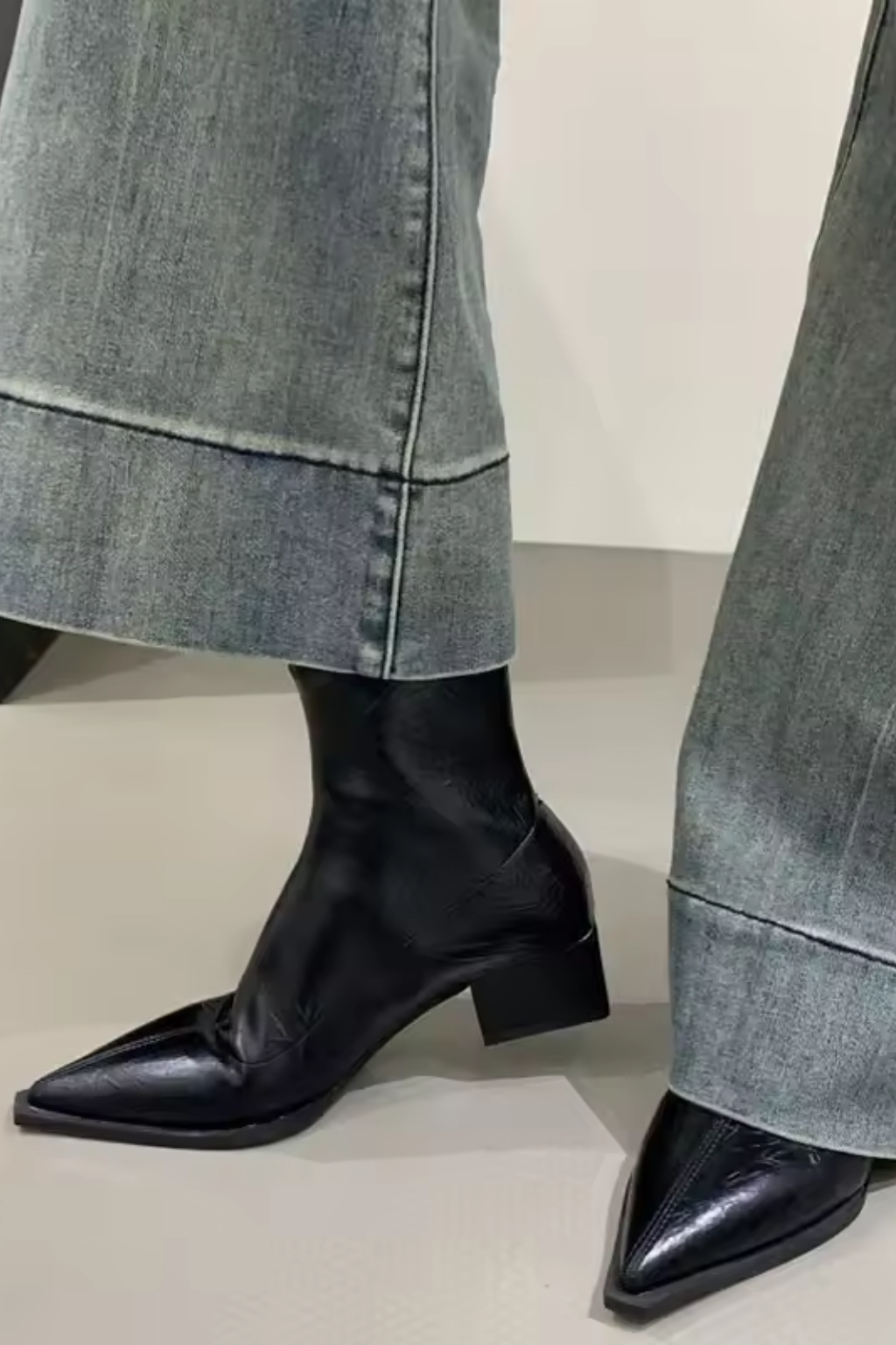 Lucinda - Pointed Toe Slip-On Ankle Boots