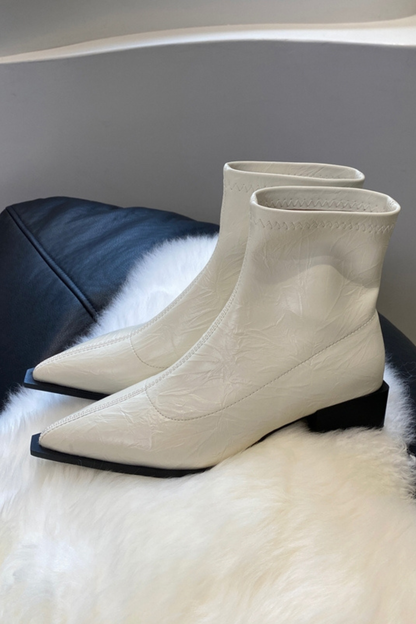 Lucinda - Pointed Toe Slip-On Ankle Boots