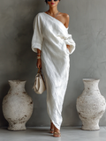 Nelle | One-Shoulder Asymmetric Maxi Dress