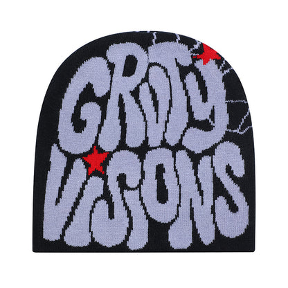Women's acrylic beanie hat with dome crown in multiple colors