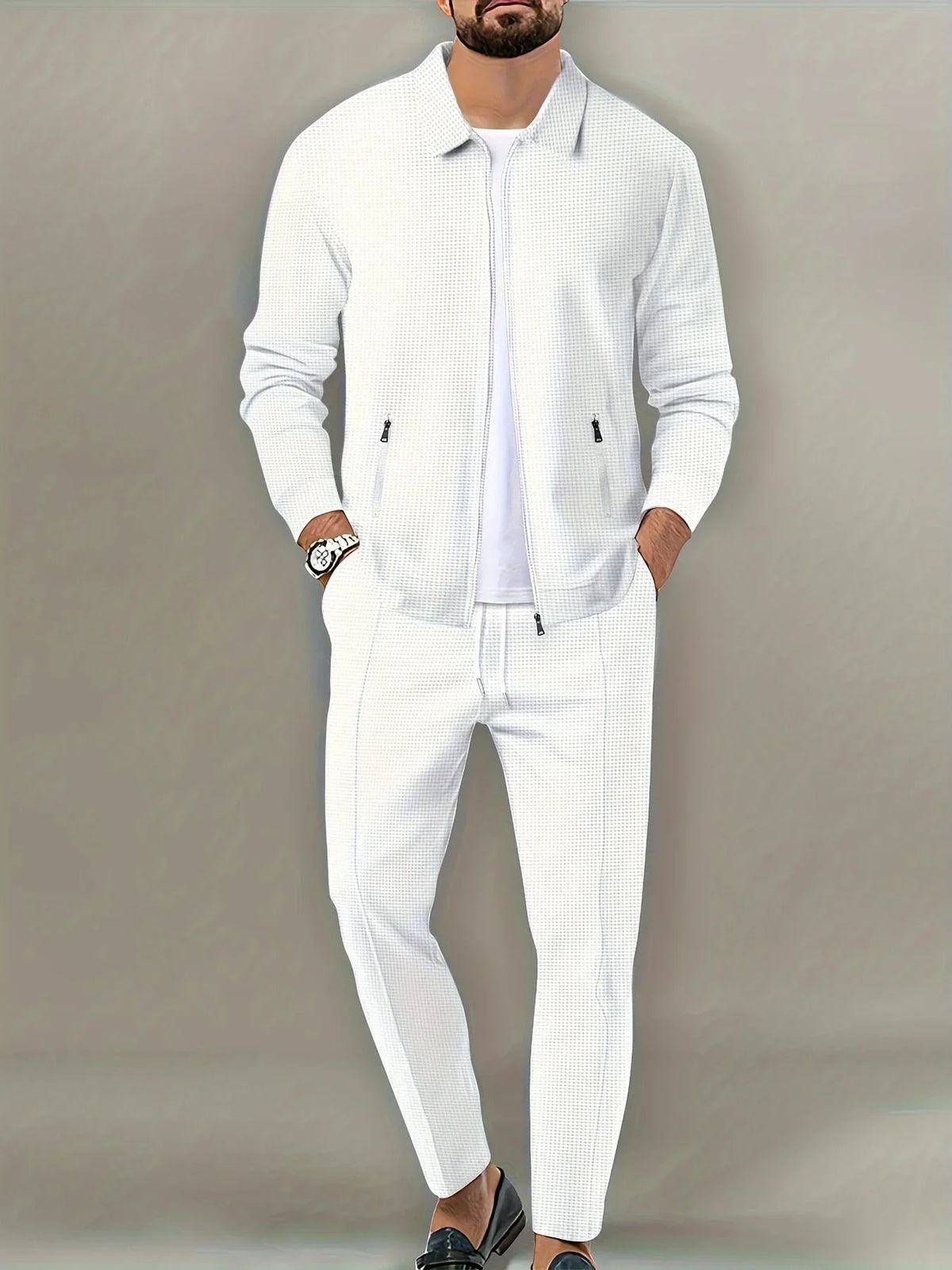 Adam - Tracksuit Set with Full Zip Jacket and Drawstring Trousers