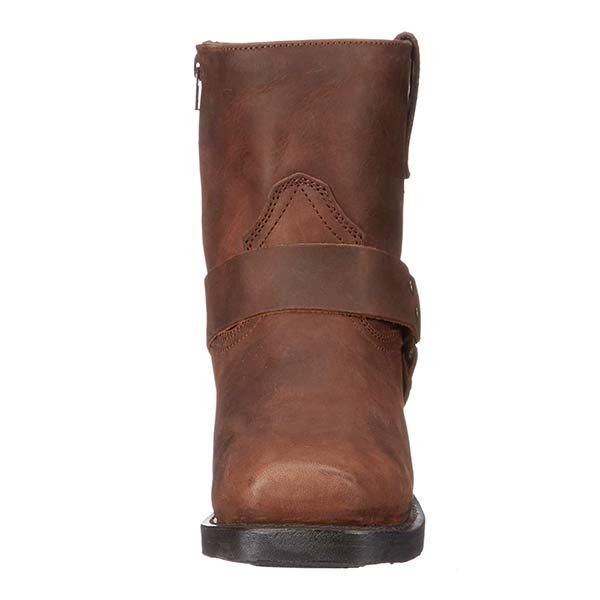 Alan - Cowboy Boots with Side Zip and Buckle Strap