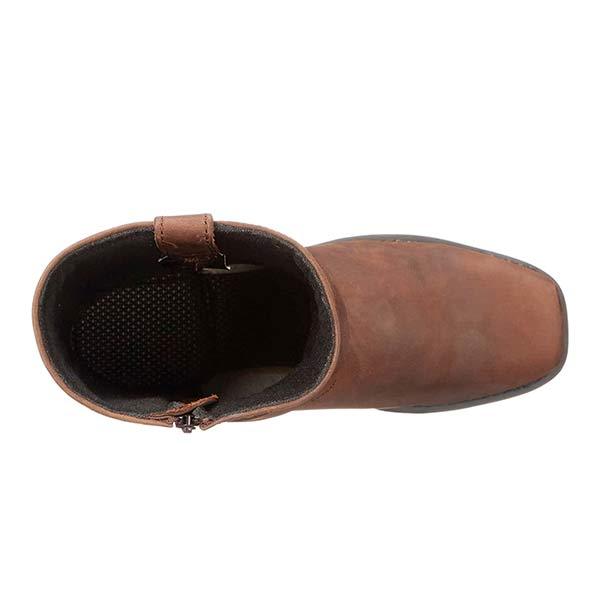Alan - Cowboy Boots with Side Zip and Buckle Strap