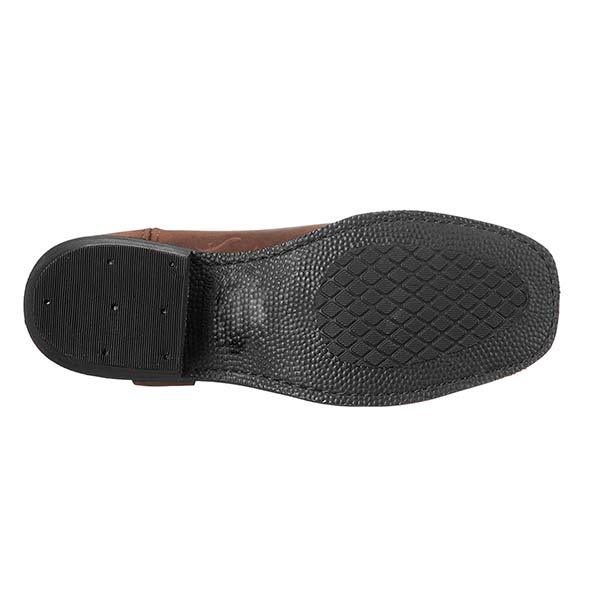 Alan - Cowboy Boots with Side Zip and Buckle Strap