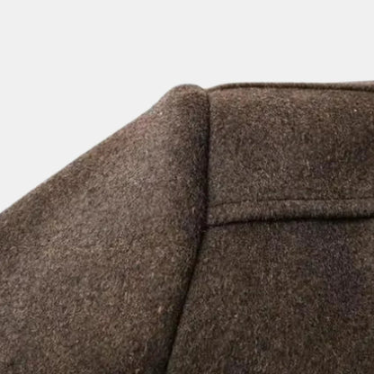 Albert - Trench Coat with Stand Collar and Button Closure