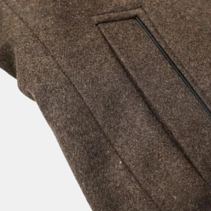 Albert - Trench Coat with Stand Collar and Button Closure