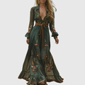 Alina | Floral Belted Maxi Dress