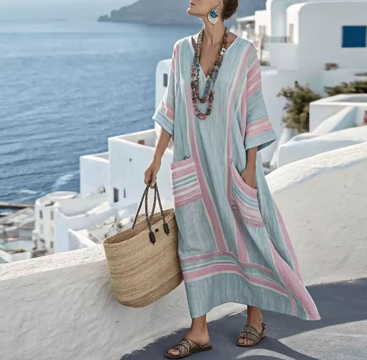 Anaëlle | Long Strand Dress for a Stylish Summer Look