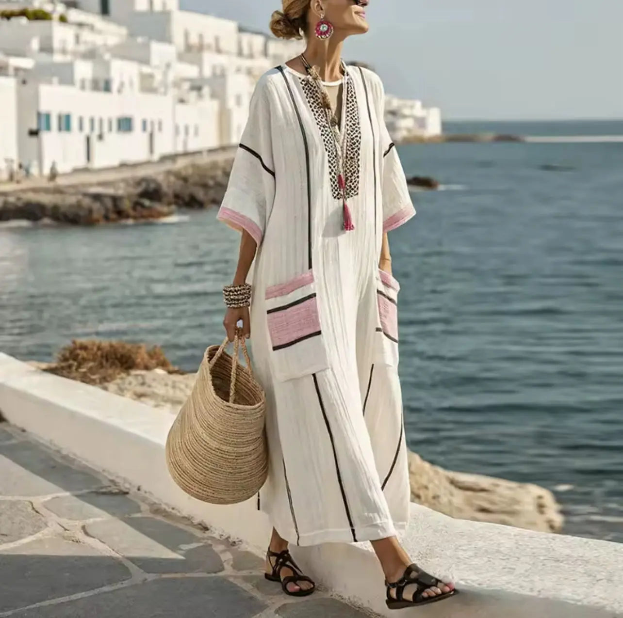 Anaëlle | Long Strand Dress for a Stylish Summer Look