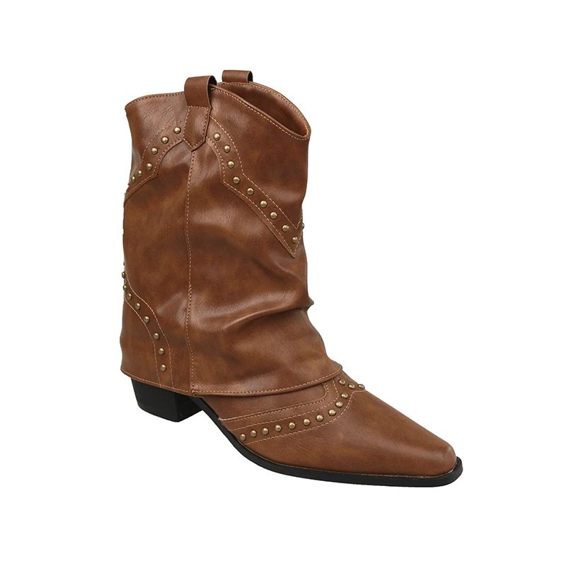 Kordula - Studded Western Ankle Boots