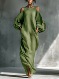 Anika | Refined Puff-Sleeve Maxi Dress