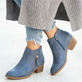 Mireille | Side Zip Block Heel Orthopedic Boots