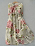 Arcadia | Elegant Floral Midi Dress
