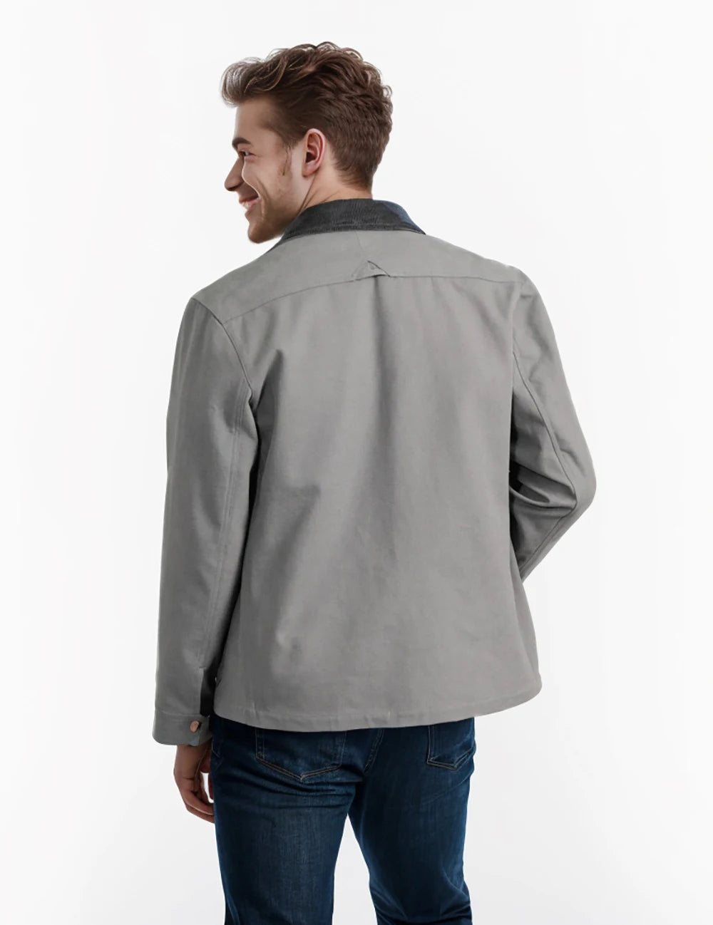 Men's button down field jacket with four pockets