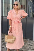 Atasha | V-Neck Puff-Sleeve Maxi Dress