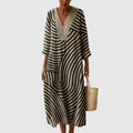 Ava | A-Line Three-Quarter Midi Dress