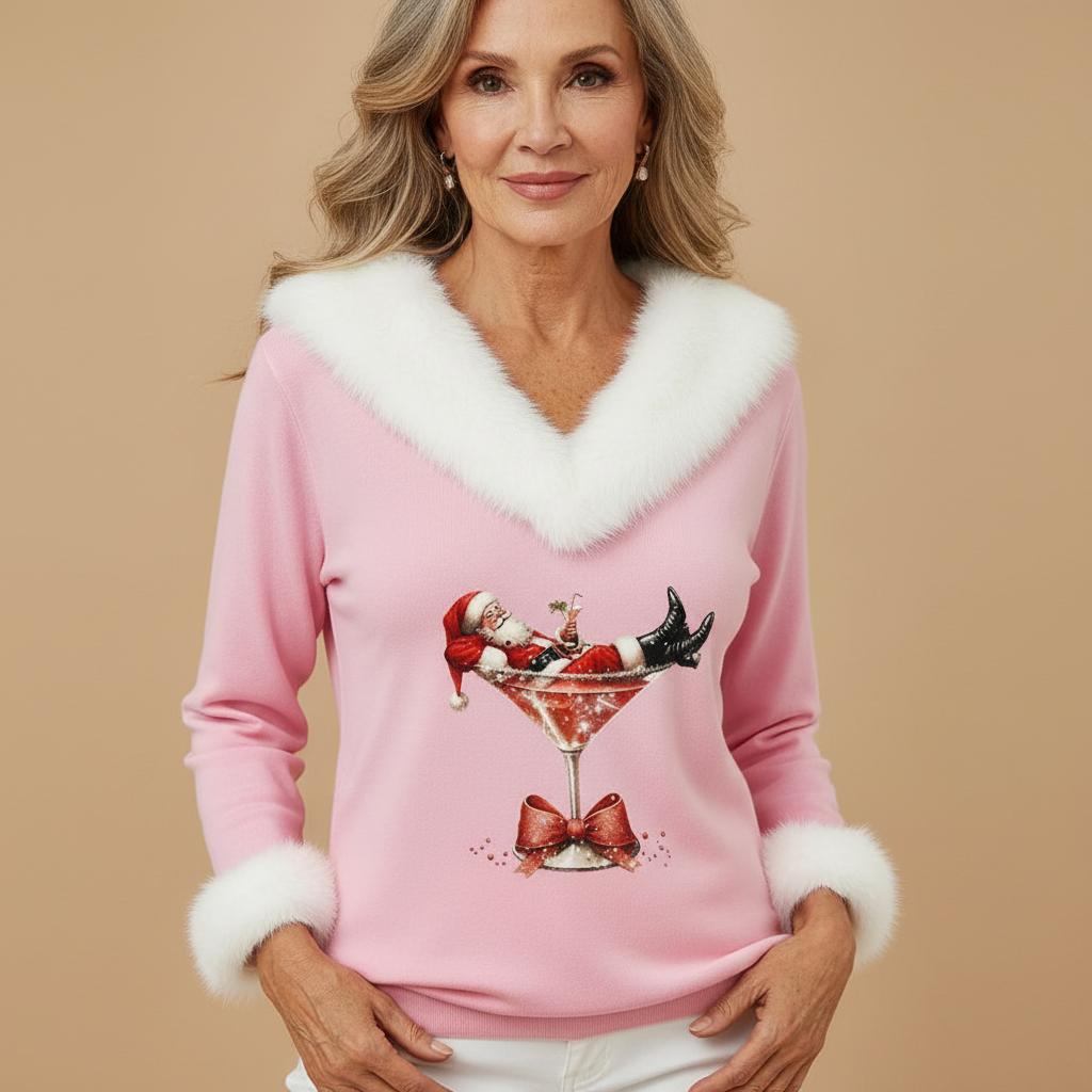 Aubrey - Festive Holiday Knit Top