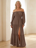 Basilia | Smocked Off-Shoulder Maxi Dress