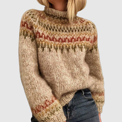Ilse - Nordic Design Sweater in Red and Blue