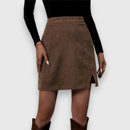 Gilda - Ribbed Cord Textured Skirt