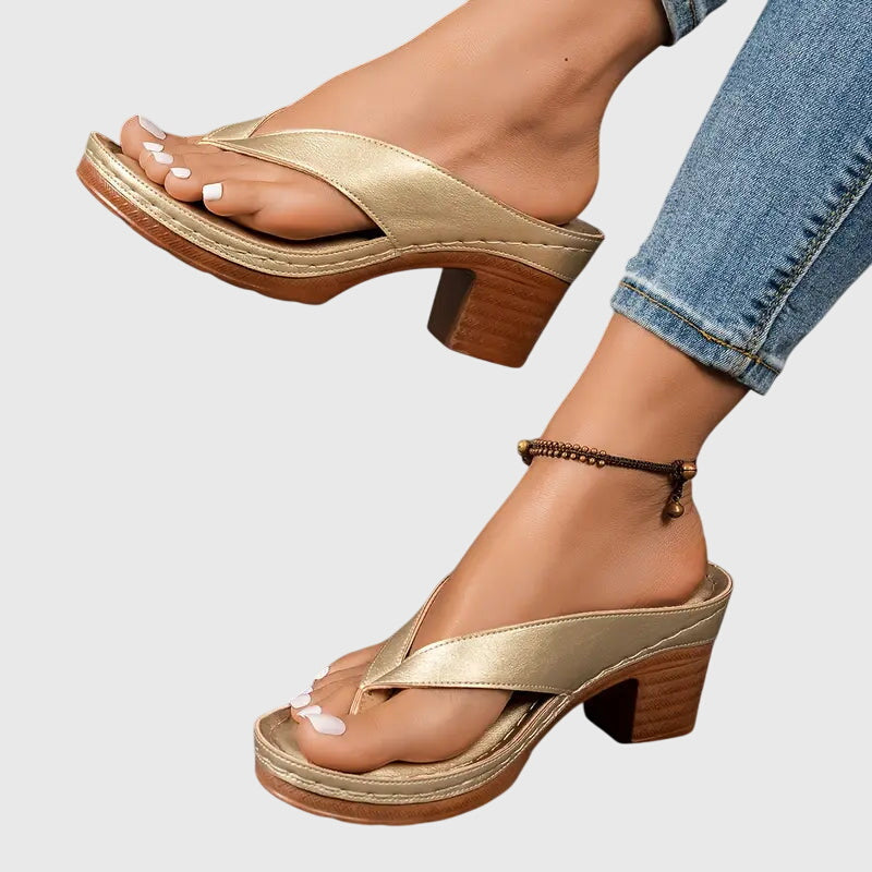 Women's orthopedic sandals with cushioned footbed