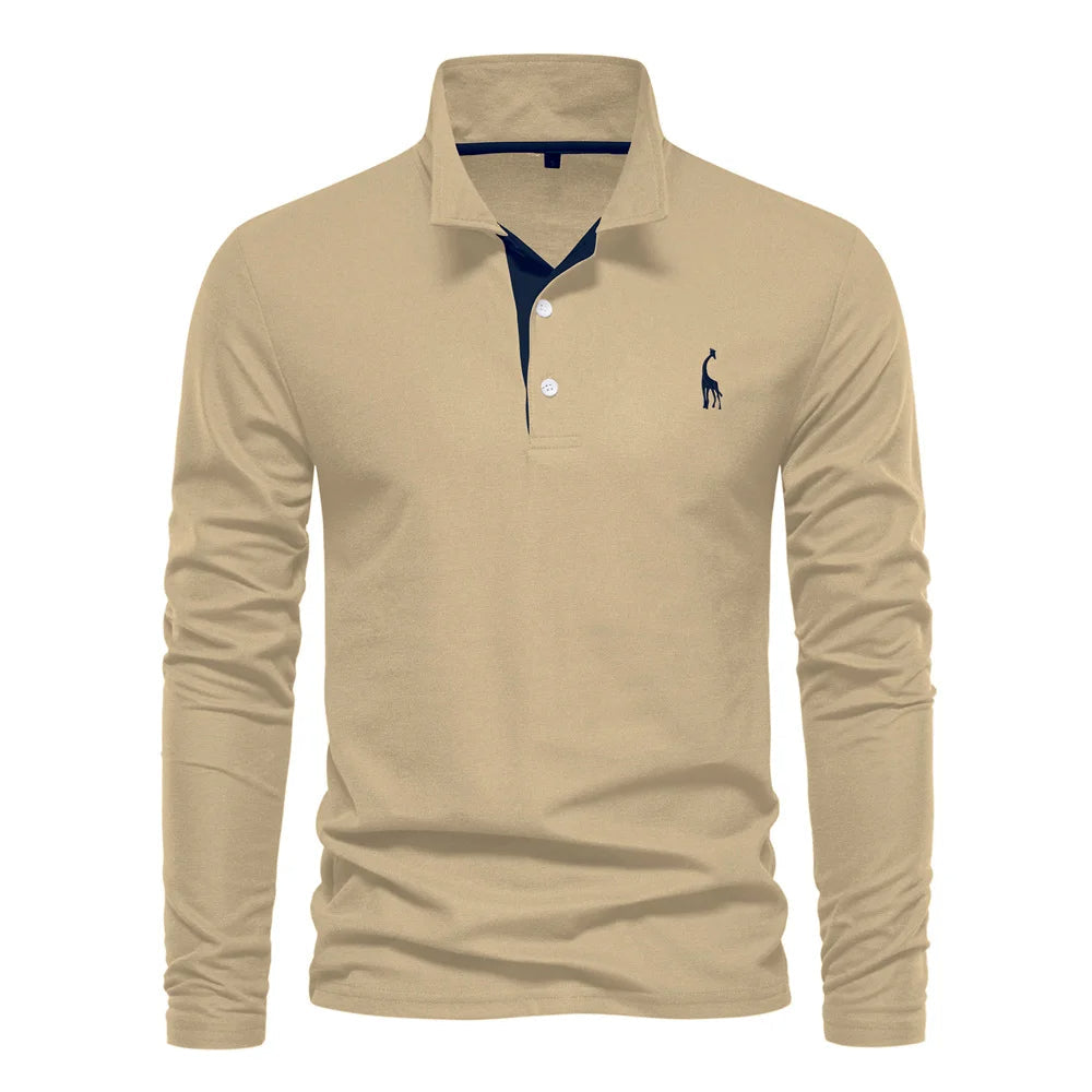 Marnix - Button Neck Polo Shirt