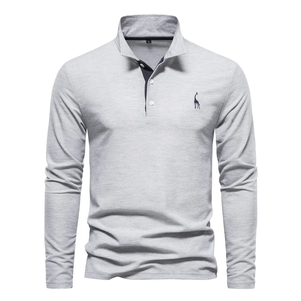 Marnix - Button Neck Polo Shirt
