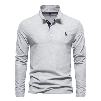 Marnix - Button Neck Polo Shirt