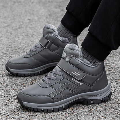 Women's plush lined winter snow boots, side view