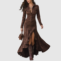 Calyssa | Draped Ruffle Maxi Dress