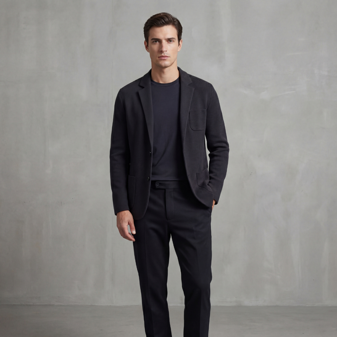 Emmett - Tailored Fit Jacket with Lapel Collar