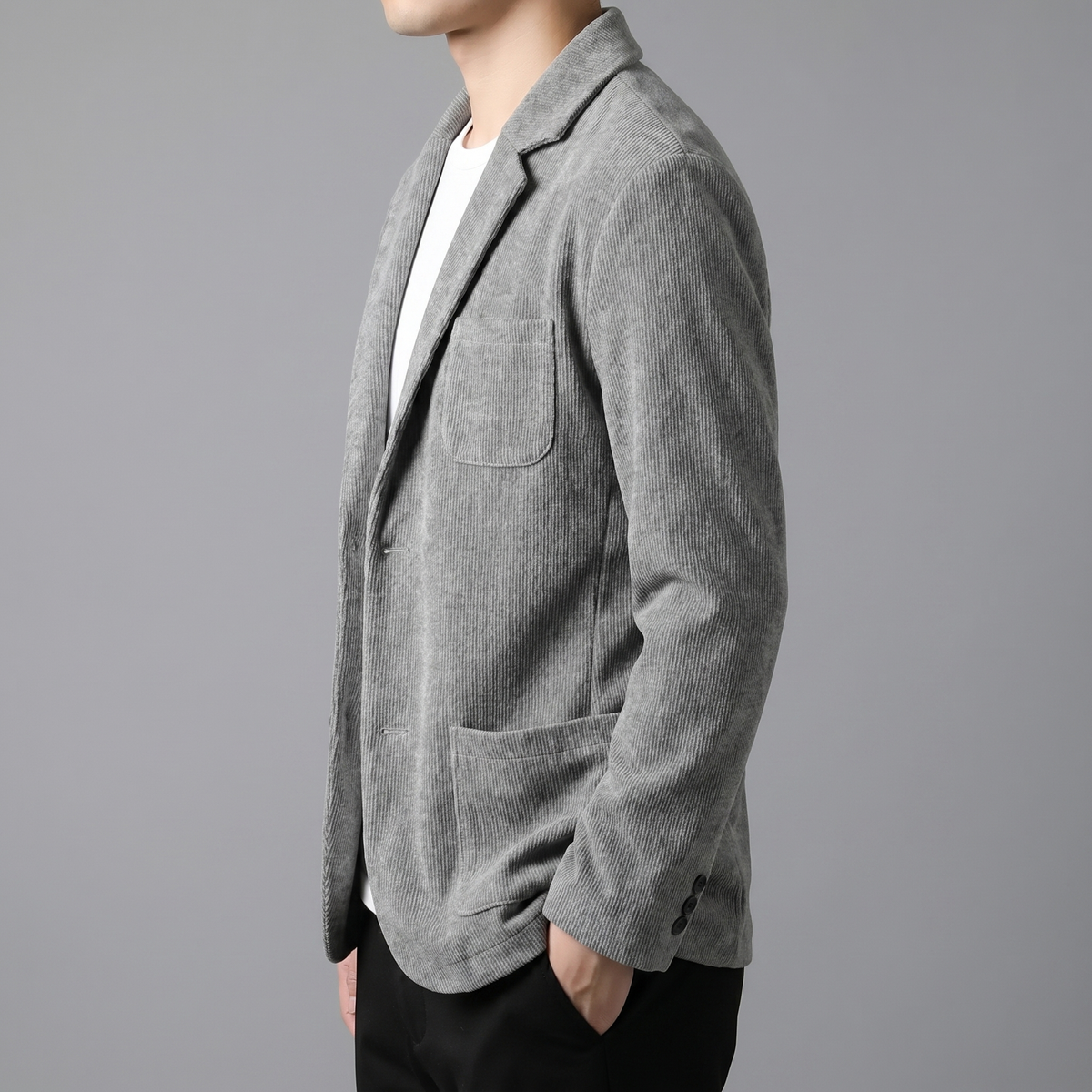 Emmett - Tailored Fit Jacket with Lapel Collar