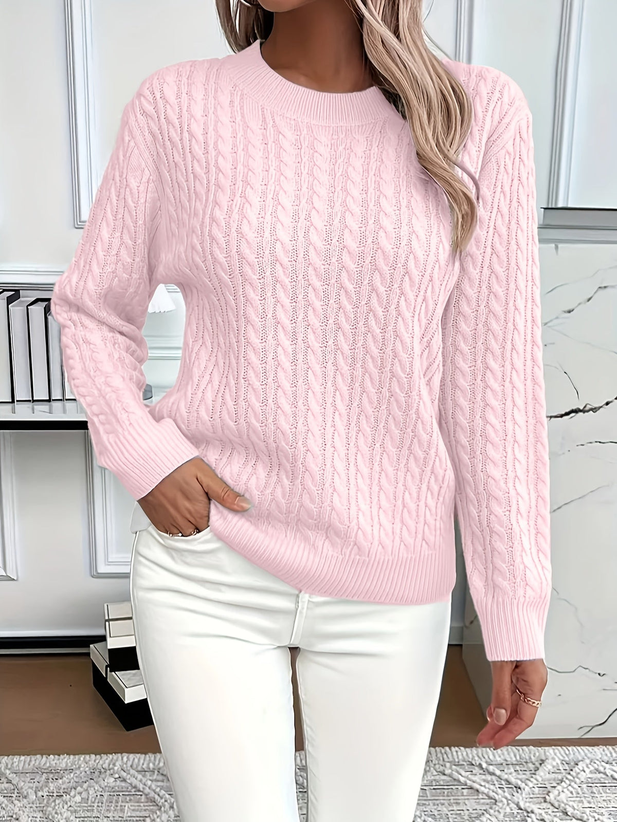 Cassia - Classic Cable Knit Jumper